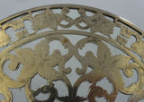 Webster Sterling Silver Trivet Pierced with Iris Motif 5 3/4" x 1/4" (#2469)