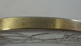 Sterling Silver and Glass Coaster with Pierced Border 5 1/4" x 1/4" (#2468)