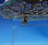 Colonial India Sterling Silver Tray Round Repoussed Deer Birds Pierced (#3900)