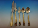 Golden Winslow by Kirk Sterling Silver Flatware Service For 8 Set 41 Pcs Dinner