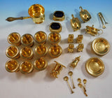 Tiffany & Co. Sterling Silver Table Set 41pc Vermeil with Monogram "K" (#2255)