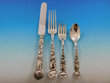 Bridal Rose by Alvin Sterling Silver Flatware Set Service 98 Pieces Dinner Size