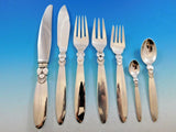 Cactus by Georg Jensen Danish Sterling Silver Flatware Set for 12 Service 92 Pcs