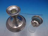 Gadroon by International Sterling Silver and Glass Hurricane Lamp Set (#4459)