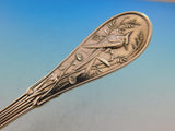 Japanese by Tiffany Sterling Silver Crumber Pie Crust Edge Rooster & Hen 13 3/4"