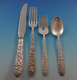Southern Rose by Manchester Sterling Silver Flatware 8 Set 67 Pieces Repousse