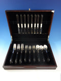 Contrast by Lunt Sterling Silver Flatware Set 8 Service 32 PC "G" Monogram
