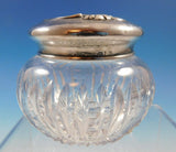 Sterling Silver and Glass Dresser Jar with Violets Art Nouveau #612 (#2188)