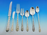 Bridal Bouquet by Alvin Sterling Silver Flatware Service 12 Set 92 pieces Dinner