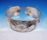 Old Maryland by Kirk Sterling Silver Bracelet Bangle Cuff Original 2 1/8" x 2"