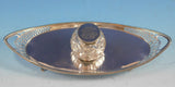 Thomas William Dobson English Sterling Silver Inkwell with Tray (#2274)