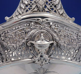Sterling Silver Brides Basket #9727 Hand Chased Swags Ribbons Urn 19" (#3383)