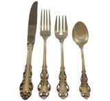 Dresden Scroll by Lunt Sterling Silver Flatware Set For 8 Service 34 Pieces