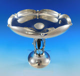 Fina Sterling Silver Compote Raised #307 Modern Beaded (#2391)