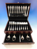 Florentine Scroll by Lunt Sterling Silver Flatware Service for 12 Set 53 pieces