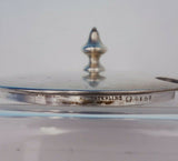Watson-Newell Sterling Silver and Etched Glass Jam Jar w/3 Handles #4158 (#3478)