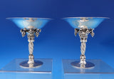 Grape by Georg Jensen Sterling Silver Compote Pair Raised GJ Mark 5" x 5" #7458
