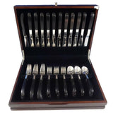 Contrast by Lunt Sterling Silver Flatware Set Service 48 Pcs Mid-Century Modern