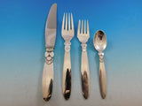 Cactus by Georg Jensen Danish Sterling Silver Flatware Set for 12 Service 92 Pcs