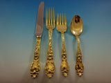 Lily Gold by Frank Whiting Sterling Silver Flatware Service 8 Set Vermeil 32 Pcs