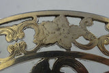 Webster Sterling Silver Trivet Pierced with Iris Motif 5 3/4" x 1/4" (#2469)