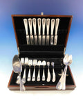 Lebolt Sterling Silver Flatware Set Hand Wrought Chicago 44 pc B Monogram Dinner