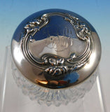 Sterling Silver and Glass Dresser Jar with Violets Art Nouveau #612 (#2188)