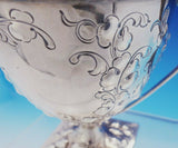 Davis and Galt Sterling Silver Sugar Creamer Set 2pc #68 w/Leaf Design (#3666)