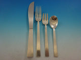 Moderne by Adra Sterling Silver Flatware Set Modernism Worked w/Adler 29 Pcs