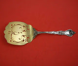 Intaglio by Reed and Barton Sterling Silver Waffle Server Gold Washed 10 1/2"