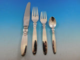 Cactus by Georg Jensen Danish Sterling Silver Flatware Set for 6 Service 52 Pcs