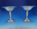 Towle Sterling Silver Compote Pair with Blue Enamel Interiors 6" #712 (#3921)