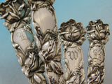 Bridal Rose by Alvin Sterling Silver Flatware Set Service 98 Pieces Dinner Size