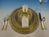 Golden Winslow by Kirk Sterling Silver 12 Flatware Service Set 53 Pcs