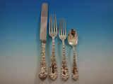 Chrysanthemum by Durgin Sterling Silver Flatware Set Service 107 Pcs K Monogram