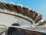 Japanese by Tiffany Sterling Silver Crumber Pie Crust Edge Rooster & Hen 13 3/4"
