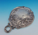 Flora by Shiebler Sterling Silver Hand Mirror with Poppies #2888 (#3437)