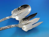 Chrysanthemum by Tiffany and Co Sterling Silver Salad Serving Set 2pc Original