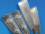 Ribbon by Wendt Sterling Silver Flatware Service for 8 Set 48 pcs Antique c1870