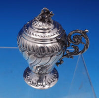 Louis XV by Puiforcat French Sterling Silver Mustard Pot with Spoon (#8329)