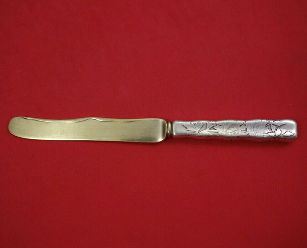 Lap Over Edge Acid Etched byTiffany Sterling Breakfast Knife GW Carnation