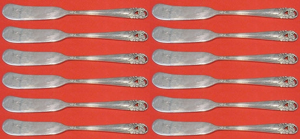Spring Glory by International Sterling Silver Butter Spreader FH Set 12 pcs