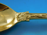 Stag Hunt by CJ Vander English Sterling Salad Serving Set 2pc 5-Tine Vermeil