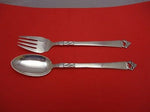 Danish Crown by Frigast Sterling Silver Salad Serving Set 2pc Long FHAS 11 3/4"