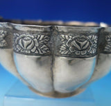 Aztec Rose by Ortega Mexican Sterling Silver Centerpiece Bowl #2673 (#5652)