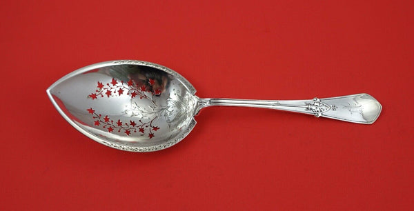 Swiss by Gorham Sterling Ice Spoon pierced with Ivy BC 9"