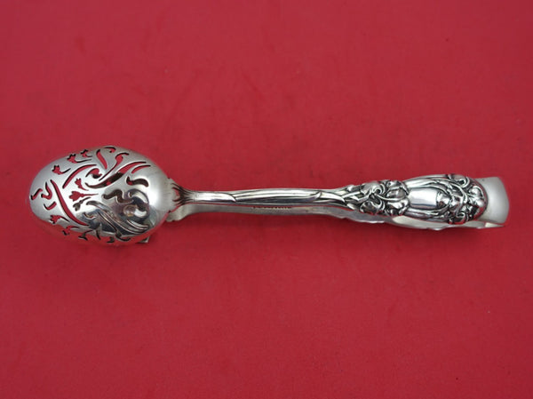 Iris by Durgin-Gorham Sterling Silver Ice Tong w/ Pierced Spoon and Claw 7 3/8"