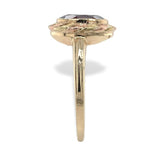 10k Yellow and Rose Gold Red Synthetic Lab-Created Spinel Ring 10.25 (#J7086)