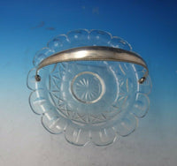 Dutch Crystal Bowl w/Sterling Silver Beaded Style Handle 10 1/14" x 7 1/2" #5535
