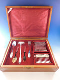 1810 Italian 800 Silver Flatware Set for 12 Service 77 pieces fitted box Dinner